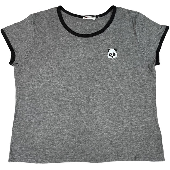 4/$32 French Pastry size Xl panda on front. Black arm cuffs & collar, grey shirt - Picture 1 of 7